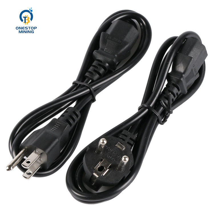 1.5m 1.8m 2m Asic Miner Parts PSU Cords Cables For Electronics Miner